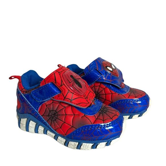 Spiderman Sneakers Marvel Toddler Unisex Light Up Twist & Turn Reversible Shoe 7 - Picture 9 of 9